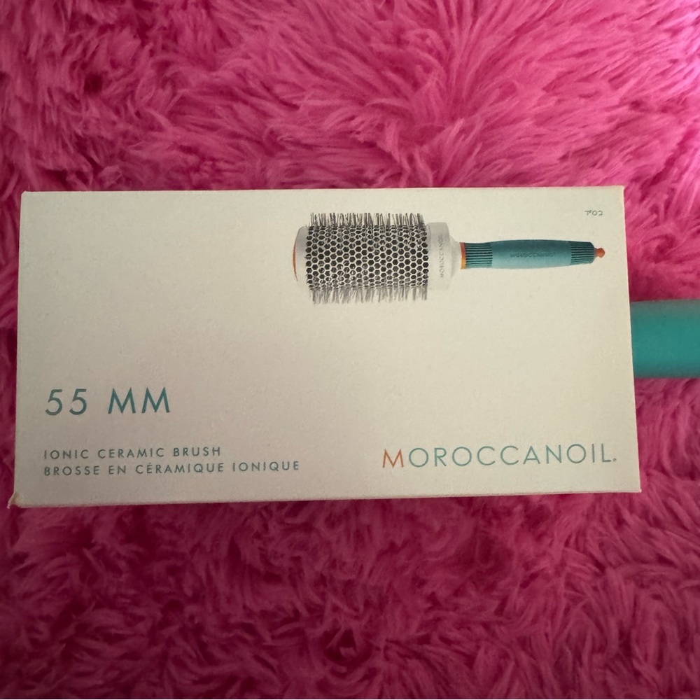 Moroccanoil Ionic Ceramic Brush - Teal and White- NWT- never used!